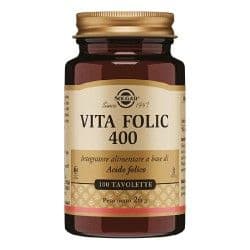 Solgar Vita Folic 400 Integratore di Acido Folico per Gravidanza 100 Tavolette